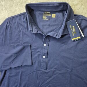 Polo Ralph Lauren Polo Shirt Mens XL Blue Cotton Stretch Golf Preppy Casual USA